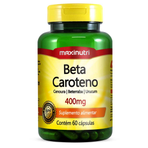 SUPLEMENTO ALIMENTAR BETA CAROTENO 400MG COM 60 CÁPSULAS