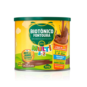 SUPLEMENTO ALIMENTAR EM PÓ BIOTÔNICO FONTOURA MULTI A-Z CHOCOLATE COM 300G