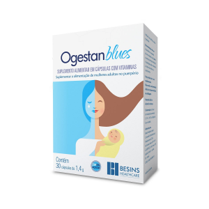 OGESTAN BLUES SUPLEMENTO ALIMENTAR COM 30 CÁPSULAS DE 1,4G BESINS HEALTHCARE 