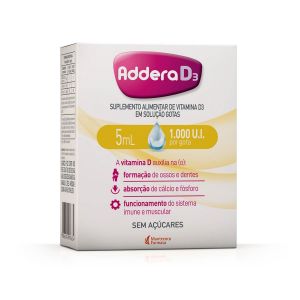 SUPLEMENTO ALIMENTAR ADDERA D3 1.000UI SOLUÇÃO EM GOTAS COM 5ML