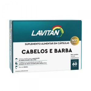 SUPLEMENTO ALIMENTAR LAVITAN CABELOS E BARBA COM 60 CÁPSULAS