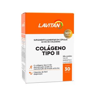 SUPLEMENTO ALIMENTAR LAVITAN COLÁGENO TIPO II COM 30 CÁPSULAS