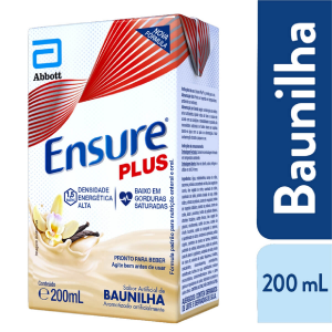 SUPLEMENTO NUTRICIONAL ENSURE PLUS SABOR BAUNILHA