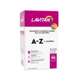 SUPLEMENTO VITAMÍNICO LAVITAN A-Z MULHER COM 90 COMPRIMIDOS