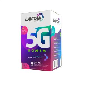SUPLEMENTO VITAMÍNICO LAVITAN MULTI 5G HOMEM COM 60 COMPRIMIDOS