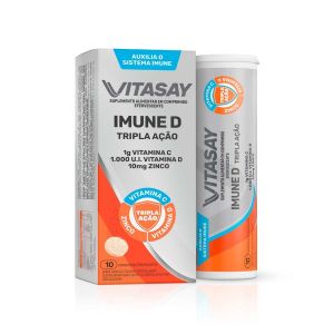 SUPLEMENTO VITAMÍNICO VITASAY IMUNE D TRIP 10 COMPRIMIDOS EFERVESCENTES