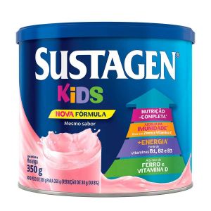 SUPLEMENTO INFANTIL SUSTAGEN KIDS A PARTIR DE 3 ANOS MORANGO COM 350G