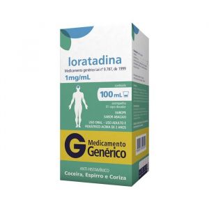 LORATADINA XAROPE 1MG COM 100ML - PHARLAB