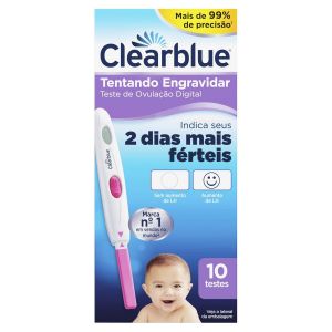 TESTE DE OVULAÇÃO DIGITAL CLEARBLUE COM 10 UNIDADES