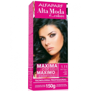 TINTA DE CABELO ALFAPARF ALTA MODA 1.11 OURO NEGRO PRETO