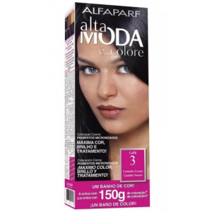 TINTA DE CABELO ALTA MODA 3 CASTANHO ESCURO
