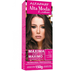 TINTA DE CABELO ALTA MODA 5.7 CASTANHO LUMINOSO MÉDIO