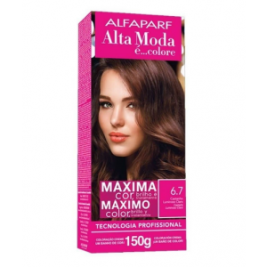 TINTA DE CABELO ALTA MODA 6.7 CASTANHO LUMINOSO