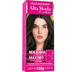 TINTA DE CABELO ALTA MODA É COLORE ALFAPARF 5 CASTANHO CLARO