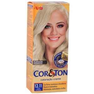 TINTA DE CABELO COR&TON 12.11 LOURO PLATINADO CINZA INTENSO 