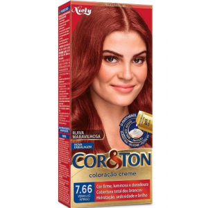 TINTA DE CABELO COR&TON 7.66 VERMELHO INTENSO