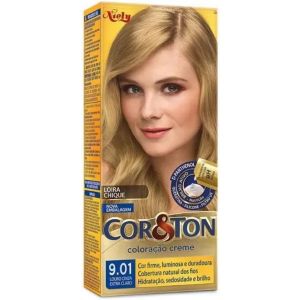 TINTA DE CABELO COR&TON 9.01 LOURO CINZA EXTRA CLARO