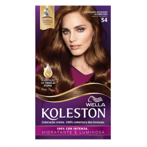 TINTA DE CABELO KOLESTON CASTANHO DOURADO ACOBREADO 54
