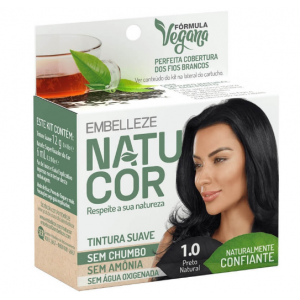 TINTA DE CABELO NATUCOR 1.0 PRETO NATURAL 