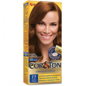 TINTA DE CABELO NIELY COR&TON MARROM DOURADO 7.7