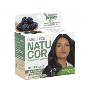 TINTA DE CABELO SUAVE NATUCOR 2.0 PRETO SUAVE