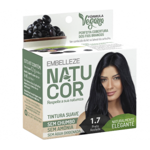 TINTA PARA CABELO SUAVE NATUCOR 1.7 PRETO AZULADO