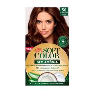 COLORAÇÃO SOFT COLOR WELLA 50 CASTANHO CLARO COM 1 UNIDADE