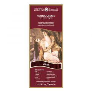 TINTURA HENNA SURYA CREME VINHO COM 70ML 
