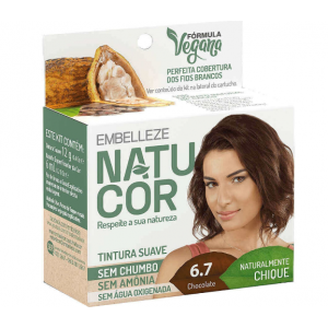 TINTURA SUAVE NATUCOR EMBELLEZE 6.7 CHOCOLATE 