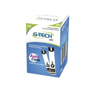 TIRAS DE GLICEMIA GTECH LITE COM 50 TIRAS