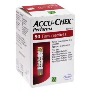 TIRAS PARA GLICEMIA ACCU-CHEK PERFORMA COM 50 TIRAS