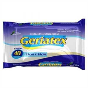 TOALHAS UMEDECIDAS GERIATEX - USO ADULTO - 40 UNIDADES