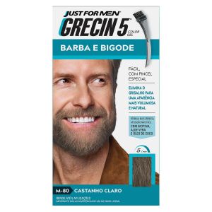 TONALIZANTE GRECIN 5 JUST FOR MEN COLOR GEL BARBA E BIGODE CASTANHO CLARO COM 1 UNIDADE