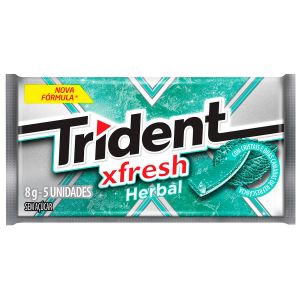 CHICLETE TRIDENT HERBAL FRESH 8G 5 UNIDADES