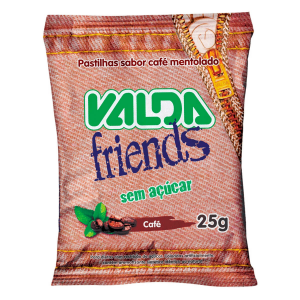 PASTILHAS VALDA FRIENDS CAFÉ SEM AÇÚCAR COM 25G