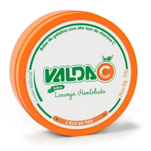 BALAS DE GELATINA VITAMINA  VALDA C LARANJA MENTOLADA  50G