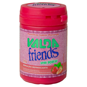 PASTILHA VALDA FRIENDS POTE SABOR MORANGO 50G