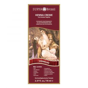 TINTURAHENNA SURYA CREME VERMELHO COM 70ML 