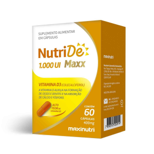 NUTRIDE VITAMINA D MAXX MAXINUTRI 1.000UI COM 60 CÁPSULAS MAXINUTRI