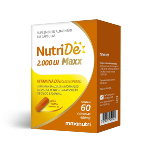 VITAMINA D NUTRIDE MAXX MAXINUTRI 2.000UI COM 60 CÁPSULAS MAXINUTRI