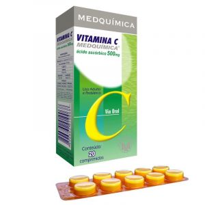 VITAMINA C 500MG MEDQUÍMICA COM 20 COMPRIMIDOS