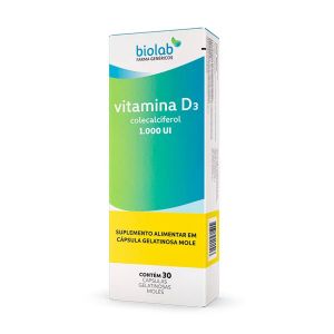 VITAMINA D3 1.000UI BIOLAB COM 30 CÁPSULAS