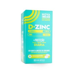 VITAMINA D 2.000UI + ZINCO 30MG D-ZINC COM 30 COMPRIMIDOS