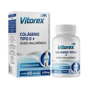 VITOREX COLÁGENO TIPO II + ÁCIDO HIALURÔNICO COM 60 CÁPSULAS