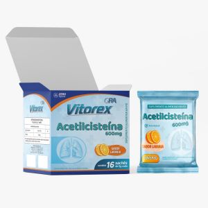 VITOREX ACETILCISTEINA 600MG COM 16 ENVELOPES