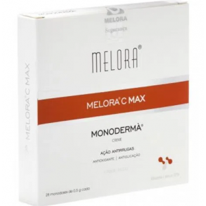 CREME ANTIRRUGAS MELORA C MAX MONODERMA CÁPSULAS PARA APLICAÇÃO NO ROSTO COM 28 UNIDADES
