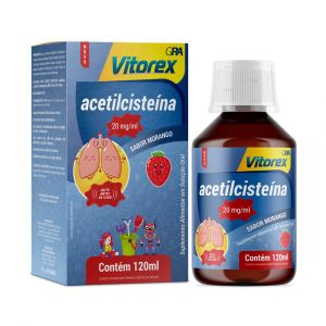 VITOREX ACETILCISTEINA 20MG/ML COM 120ML