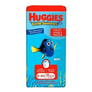 FRALDA HUGGIES LITTLE SWIMMERS G/XG 10UN
